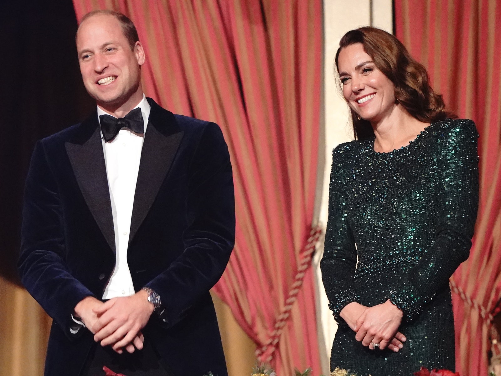 Кейт Миддлтон и принц Уильям на концерте Royal Variety Charity