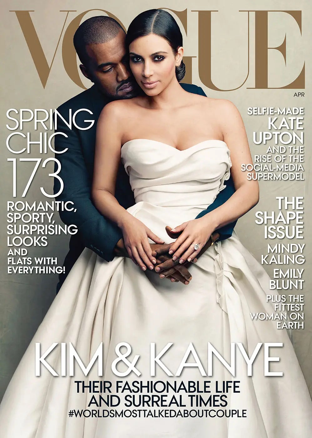 Канье Уэст и Ким Кардашьян на обложке Vogue US