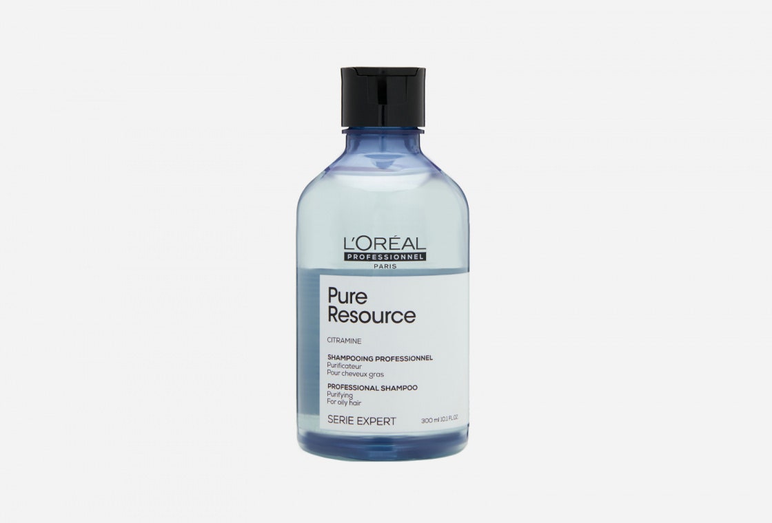 Глубоко очищающий шампунь для волос склонных к жирности Shampoo Serie Expert Pure Resource L'Oral Professionnel